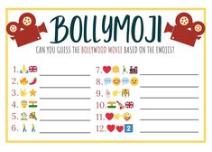 an activity sheet for children to learn how to use the word'bollymoji '