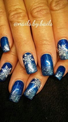 Nagel Stamping, Girls Nail Designs, Pretty Nail Colors, Gel Acrylic Nails, Christmas Gel Nails, Snowflake Nails, Christmas Nails Acrylic, Nail Designs Glitter, Gel Nail Designs