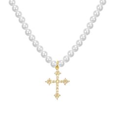 This adorable faux pearl necklace adds the perfect amount of girly and edgy vibes to any necklace stack. Pair with our Devil Necklace for a to die for combo! Edgy Vibes, Cz Stone Necklace, Pearl Cross Necklace, Necklace Stack, Jewel Necklace, Gold Pearl Necklace, Girly Accessories, Necklace Pearl, Faux Pearl Necklace