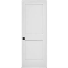 EVELIN(TM) DIY Designer Door Kits make it easy to buy and install beautiful, designer-curated interior doors yourself. The EVELIN(TM) 2-Panel Shaker Door is ideal for homeowners who want to bring classic glamour to a more traditional-style home. Its clean vertical lines draw the eyes upward, creating the illusion of greater height in your space. And the simplicity of the door's design will complement a variety of interior decors. JELD-WEN 32-in x 80-in Solid Core 2-panel Square Right Hand Smooth Primed Mdf Flat Jamb Single Prehung Interior Door in White | LOWOLJW249800032 2 Panel Shaker Door, 2 Panel Shaker Interior Door, 2 Panel Doors, Curated Interior, Interior Door Styles, Prehung Interior Doors, Classic Glamour, Traditional Style Homes, Storm Door