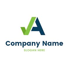 letter logo design with green and blue colors