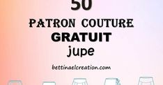 there are different types of skirts with the words, 50 patron couture graut jupe