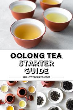 oolong tea starter guide for beginners with pictures and text overlays