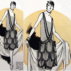 Molyneux mauve design sketched by Soulie for Delineator, June 1926. 20’s Fashion, Flapper Fashion, Jean Patou, 1920 Fashion, 20th Century Fashion, 1920s Flapper, 1920s Dress