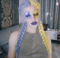 Sun And Moon Makeup, Makeup Halloween Easy, Make Carnaval, Drag Make-up, Halloween Makeup Diy