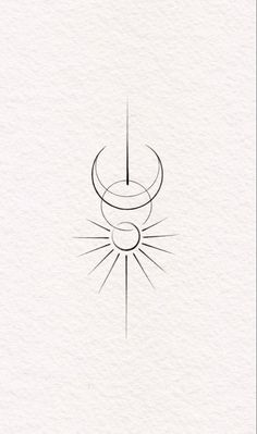 a line drawing of a sun and moon on white paper with the words, i love you