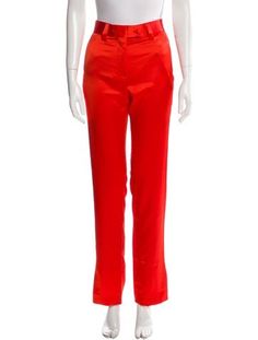 MSGM Straight Leg PantsOrangeMid-RiseSlit PocketsZip & Button ClosureFit:Pants by MSGM typically fit true to size. Straight Leg Pants, Leg Pants, Straight Leg, Clothes For Women, Pants, Clothes, Trousers