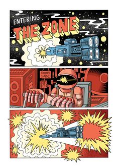 an image of a comic strip with the title entering the zone