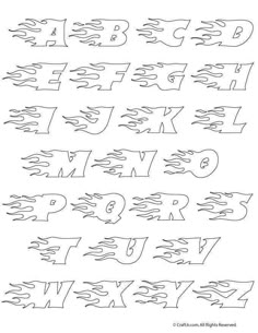 the letters and numbers are drawn in black ink on white paper, with different shapes