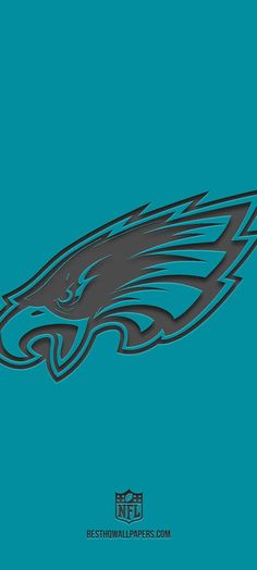 the philadelphia eagles logo on a blue background