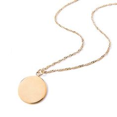 O Necklaces – AMY O Jewelry Minimal Gold, Gold Coin Necklace, Round Necklace, Dainty Gold Necklace, Disc Pendant, Delicate Chain