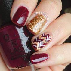 35 Gorgeous Fall Nail Art Ideas | The Crafting Nook by Titicrafty Designing Nails, Chevron Nail Art, Nails Autumn, Thanksgiving Nail Art, Chevron Nails, Fall Nail Art Designs, Thanksgiving Nails