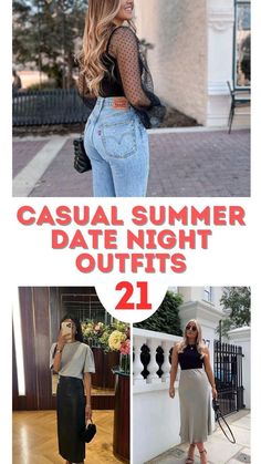 Cute Summer Evening Outfits, Cute Date Night Outfits Summer, Rooftop Bar Outfit Summer, Date Night Outfit Summer Classy, Summer Dinner Outfit Night Casual, Casual Summer Date Night Outfit, Summer Date Night Outfits, Casual Date Night Outfit Summer, Summer Dinner Outfit