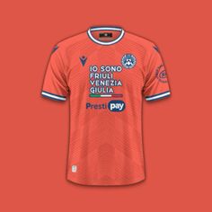 an orange soccer jersey with the words,'10 sono friuli venezia