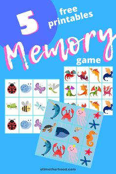 the 5 free printable memory game for kids