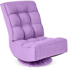 Folding Floor Gaming Chair w/ 360-Degree Swivel Purple Room Decor, Purple Chair, Game Chair, Purple Rooms, Adjustable Chairs, Teen Room Decor, Tufted Cushion, New York Apartment, Cute Room Decor