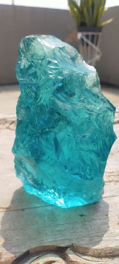 Turquoise Blue Andara monatomic crystal glass rough 1.9kg Turquoise Crystal Aesthetic, Aqua Marine Crystal, Cool Crystals, Teal Crystals, Blue Rocks, Blue Crystals Stones, Crystals Blue, Turquoise Gem, Blue Rock