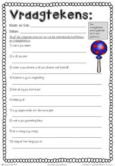 an english worksheet with the words vaggtekens and a balloon