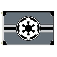 a star wars flag with the symbol on it