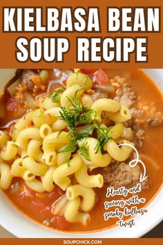 Kielbasa Bean Soup Recipe for a Hearty and Flavorful Meal Kielbasa And Beans, Bean Soup Recipe, Kielbasa Sausage, Northern Beans, Hearty Soup, Great Northern Beans, Comfort Dishes, Cozy Meals