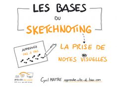 a poster with the words les bases du sketching la prise de notes visueles