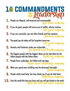 the ten commandments for successful leaders