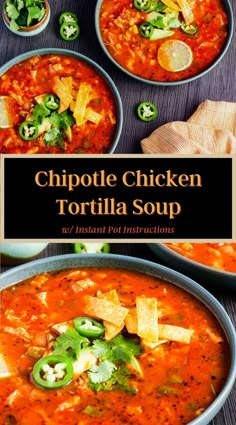 the recipe for chipotle chicken tortilla soup