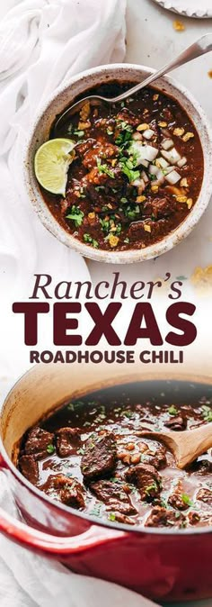 the cover of rancher's texas roadhouse chili