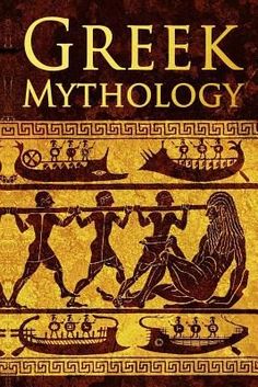 the greek mythology book cover with an image of people and boats