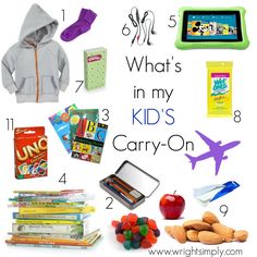 what's in my kid's carry - on bag for the trip?