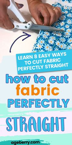 video sewing tutorial on how to cut fabric straight Sew Projects, Sewing Machine Projects, Sewing Circles, Sewing 101, Beginner Sewing Projects Easy, Small Sewing Projects, Diy Sewing Pattern, Diy Sewing Clothes, Sewing Items