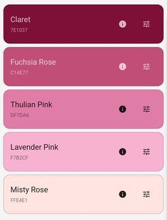 an iphone screen showing the pink color scheme