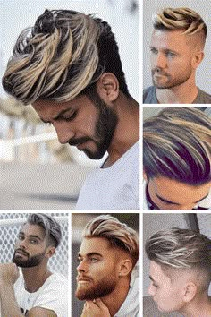 Men Hair Color Trends, Male Highlights, Hair Color Ideas Men, Boys Colored Hair, Young Men Haircuts, Men Blonde Hair, Hair Styels, Mens Highlights