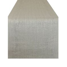 an image of a table runner with silver linens on the top and bottom half