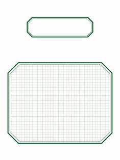 a blank sign is shown in the shape of a rectangle with a green border