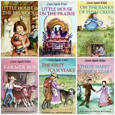 children's books about farm animals and their families are featured in this image with the title, little house on the prairie