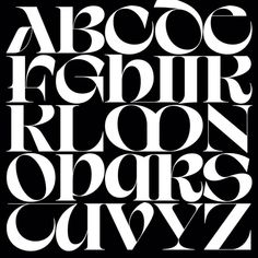 the alphabet is made up of letters in different styles and sizes, including one for each letter