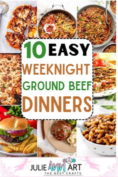 the cover of 10 easy and delicious dinner ideas