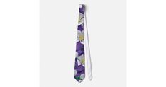 Columbine Flower Pattern Neck Tie | Zazzle.com Elegant Floral Print Ties For Spring, Purple Spring Formal Tie, Elegant Floral Print Ties For Gifts, Elegant Summer Floral Print Ties, Purple Floral Tie, Columbine Flower, Apple Watch Bands, Neck Tie, Flower Patterns