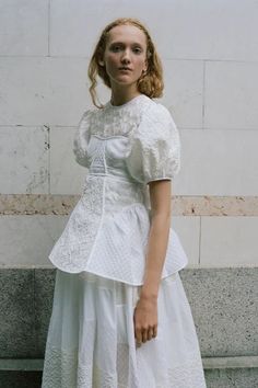 White Sweater Top, Cecilie Bahnsen, Resort 2020, Vogue Russia, Mode Inspiration, White Fashion, Runway Looks, Global Fashion, Beauty Secrets