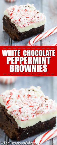 white chocolate peppermint brownies on a cooling rack