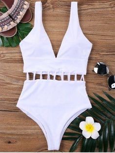 One Piece Swimsuit White, Trendy Swimsuits, Cut Out Swimsuits, One Piece Swimsuits, Swimsuits High Waisted