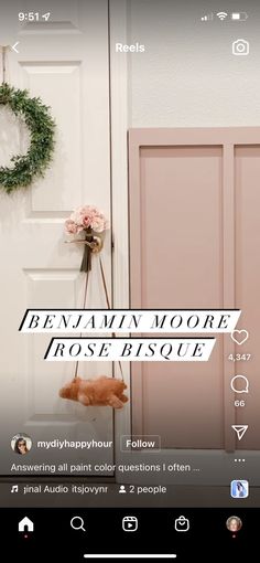 an image of a pink door with the words pennsylvania moore rose boutique on it's screen