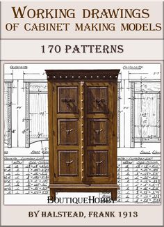 the front cover of working drawings of cabinet making models