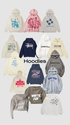 Winter Hoodie, Blue, White