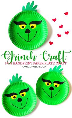 paper plate crafts for kids with the grin face