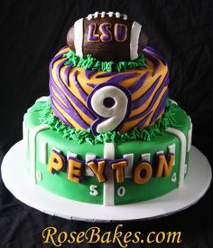 this is a cake for a football player