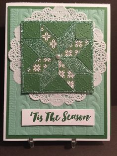 Stampin Up Quilted Christmas #quiltcards #homemadechritmascards Christmas Cards 2017, Chrismas Cards, Paper Pumpkin Stampin Up, Stamped Christmas Cards, Cards To Make