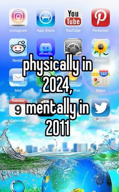 an image of the back side of a cell phone with text that reads physically in 2012, mentally in 2011