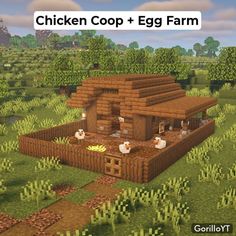 the chicken coop and egg farm in minecraft